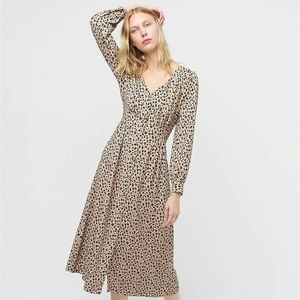 NWT j.crew leopard long sleeve dress